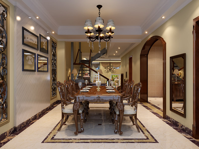 藍(lán)郡別墅200㎡美式風(fēng)格裝修效果圖-金舍裝飾-石家莊裝修|室內(nèi)設(shè)計|空間/建筑|金舍飯飯 - 原創(chuàng)設(shè)計作品 