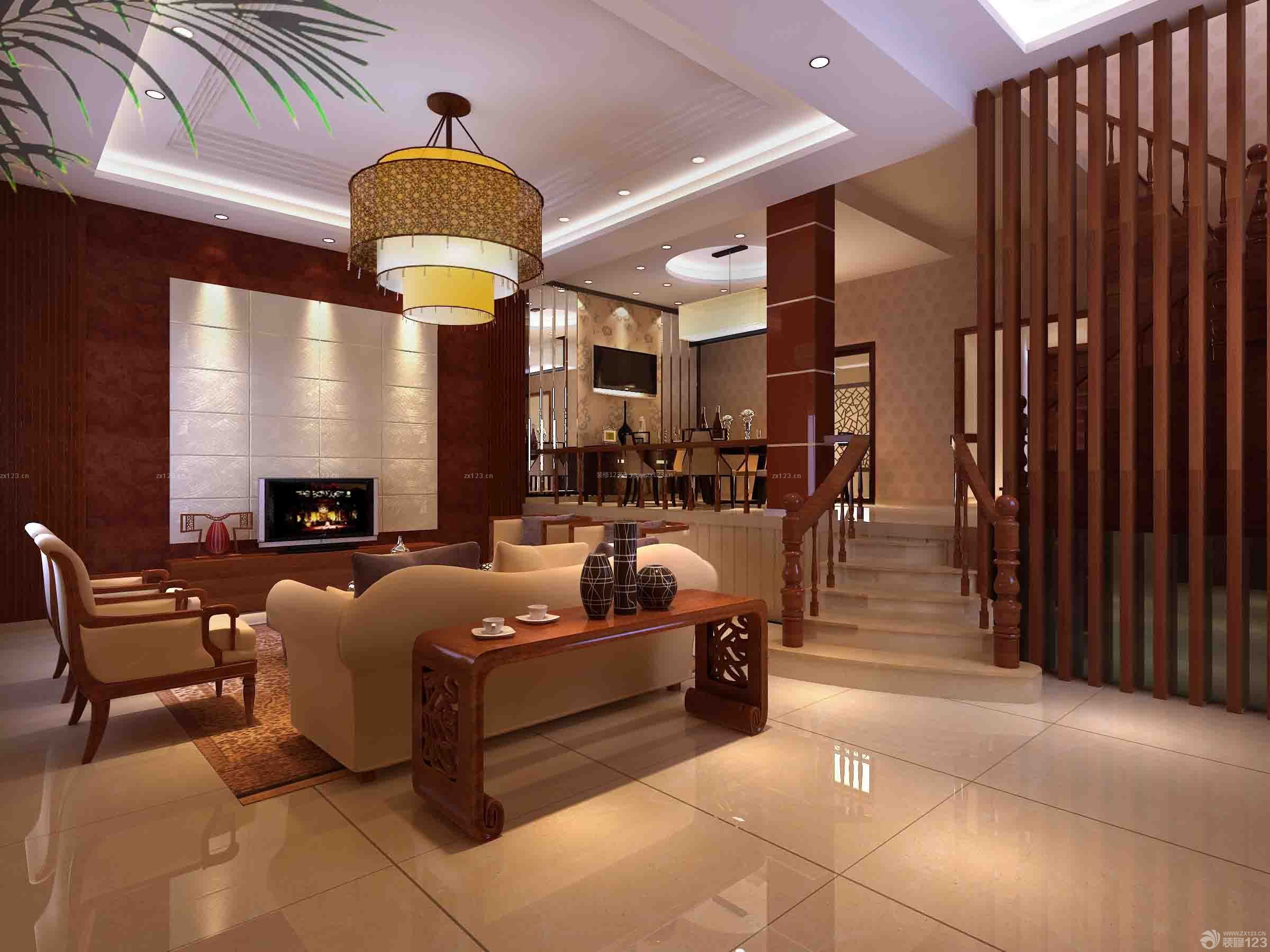 紅木色門古典家庭室內(nèi)裝修設(shè)計 典雅傳承與空間美學(xué)的融合