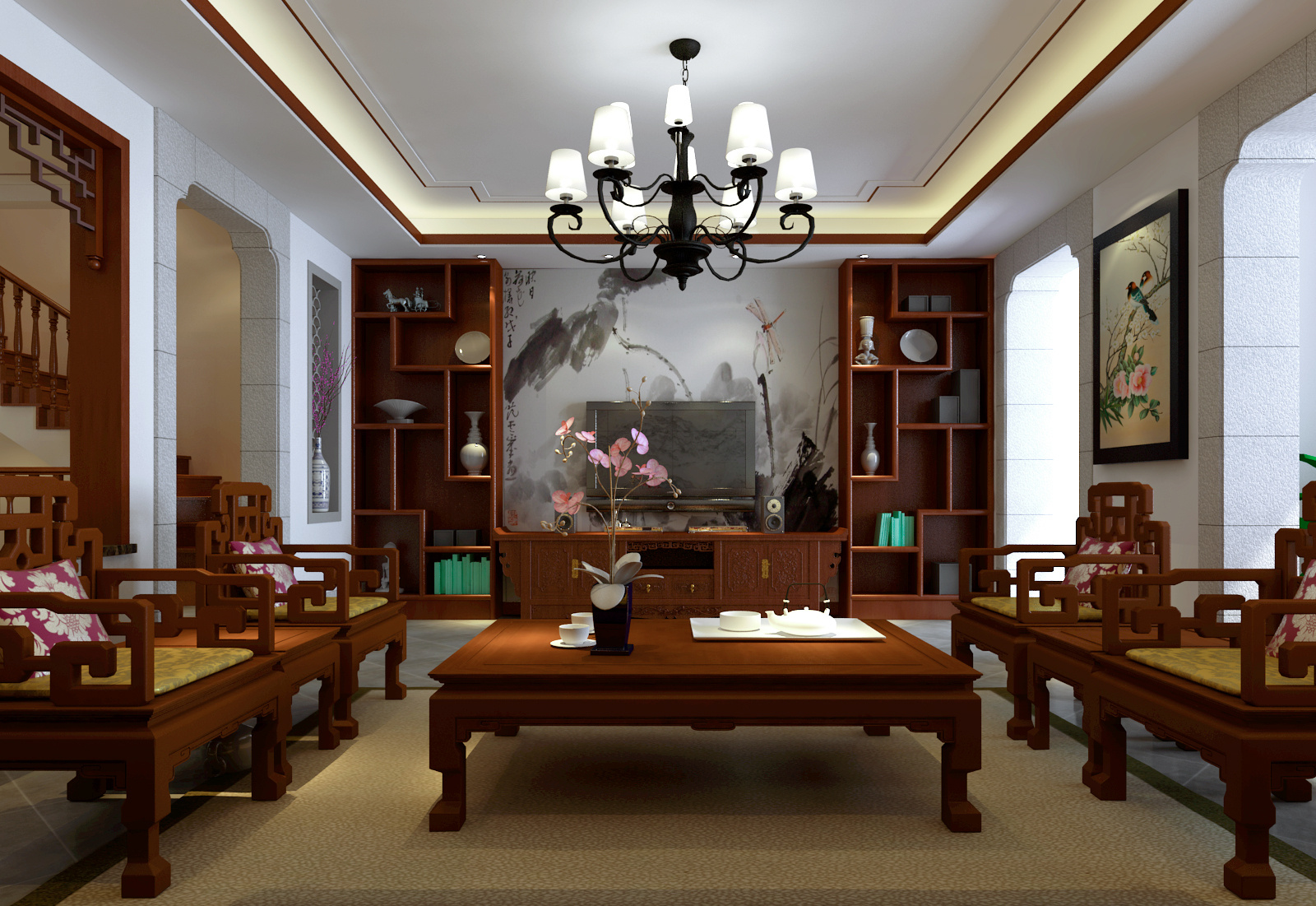 金域藍(lán)灣聯(lián)排別墅樣板間裝修設(shè)計效果圖